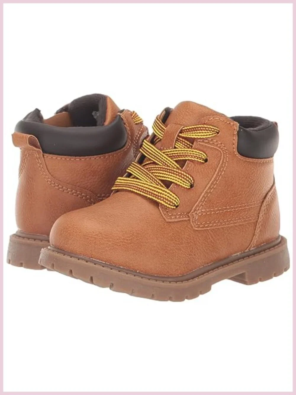 Kids High-Top Chukka Boots Faux Leather Easy-On Casual